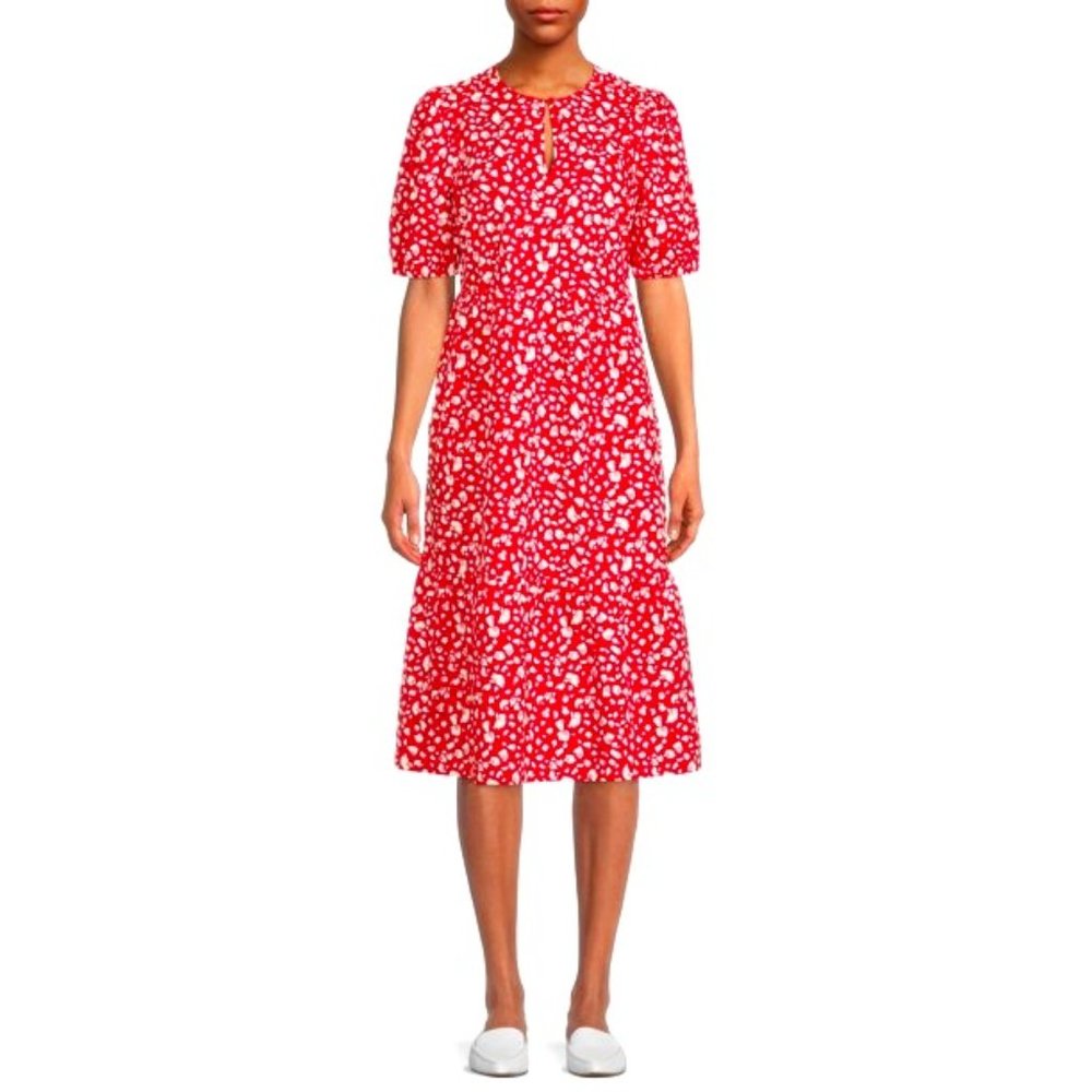 Women's Puff Sleeve Midi Dress WILD SIDE** BRAND NEW**